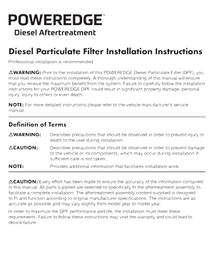 DPF Installation Instructions