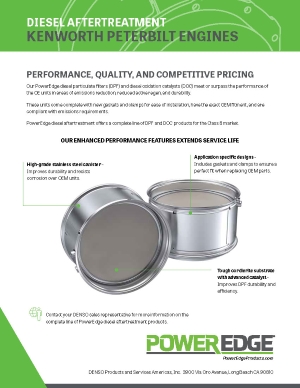 Diesel Aftertreatment Product Sheet – Kenworth Peterbilt