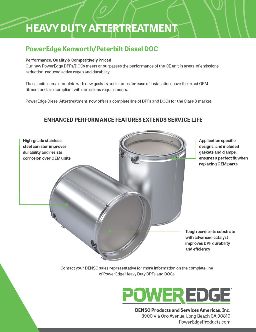 Diesel Aftertreatment Product Sheet Peterbilt PowerEdge Products