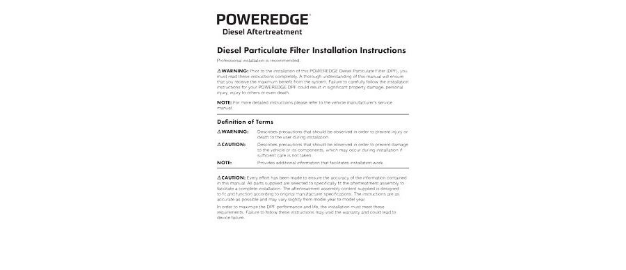 DPF Installation Instructions